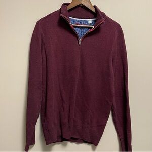Robert Graham Burgundy 1/4 Zip Pullover Men’s Large